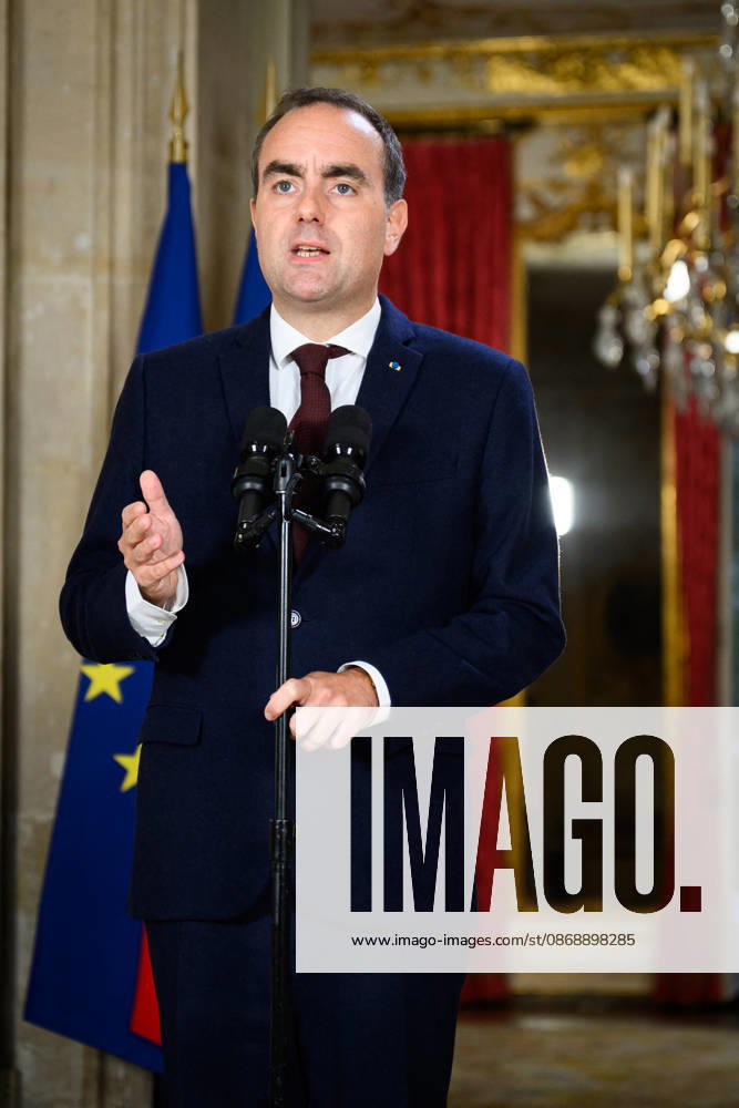 Prime Minister Sébastien Lecornu made, from Matignon, a statement regarding the high school students’ protests on October 7, 2026 Eric Tschaen Pool Bestimage Prime Minister Sébastien Lecornu made a statement from Matignon about the high school students’ protests on October 7, 2026 Paris, France