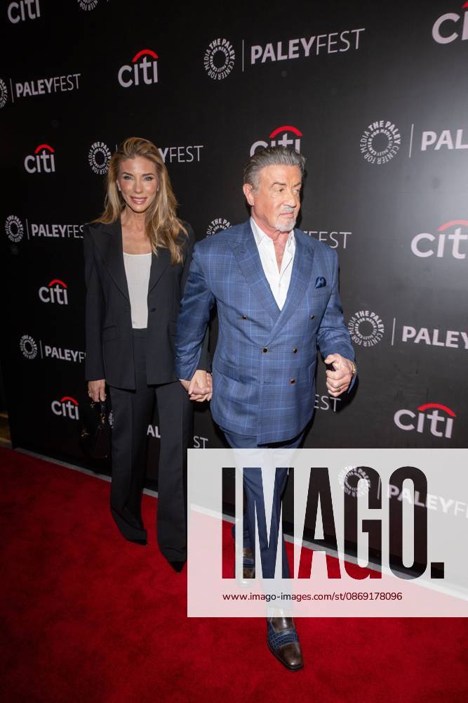 (L-R) Jennifer Flavin and Sylvester Stallone attend.screening of Tulsa King during PaleyFest NY 2026 at The Paley Museum on October 10, 2026 in New York City. New York United States - ZUMAs197 20261010_aaa_s197_689