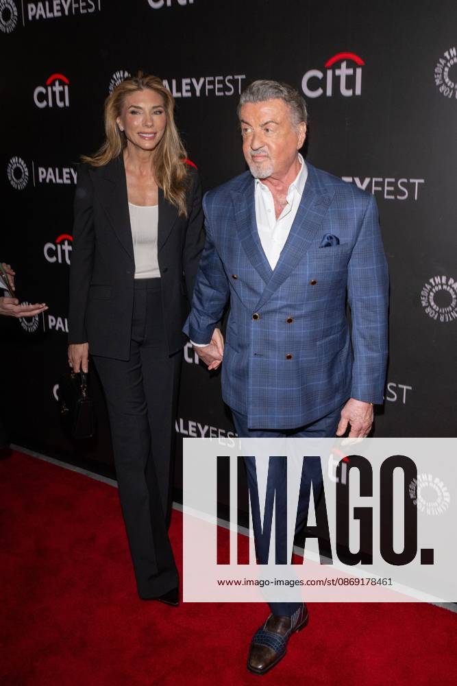 (L-R) Jennifer Flavin and Sylvester Stallone attend.screening of Tulsa King during PaleyFest NY 2026 at The Paley Museum on October 10, 2026 in New York City. New York United States - ZUMAs197 20261010_aaa_s197_699