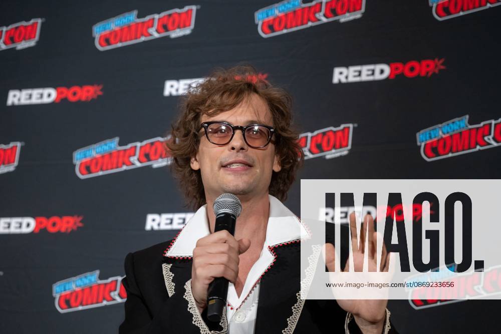 Matthew Gray Gubler speaks at a panel discussion for CBS s new crime-solving drama EINSTEIN!.during New York Comic Con 2026 at The Jacob K. Javits Convention Center on October 11, 2026 in New York City. New York United States - ZUMAs197 20261011_aaa_s197_423