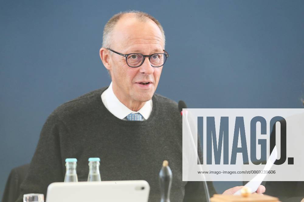 Berlin, Deutschland, 12.10.2026: Konrad-Adenauer-Haus: CDU-Bundesvorstandssitzung: Bundeskanzler Friedrich Merz (CDU)