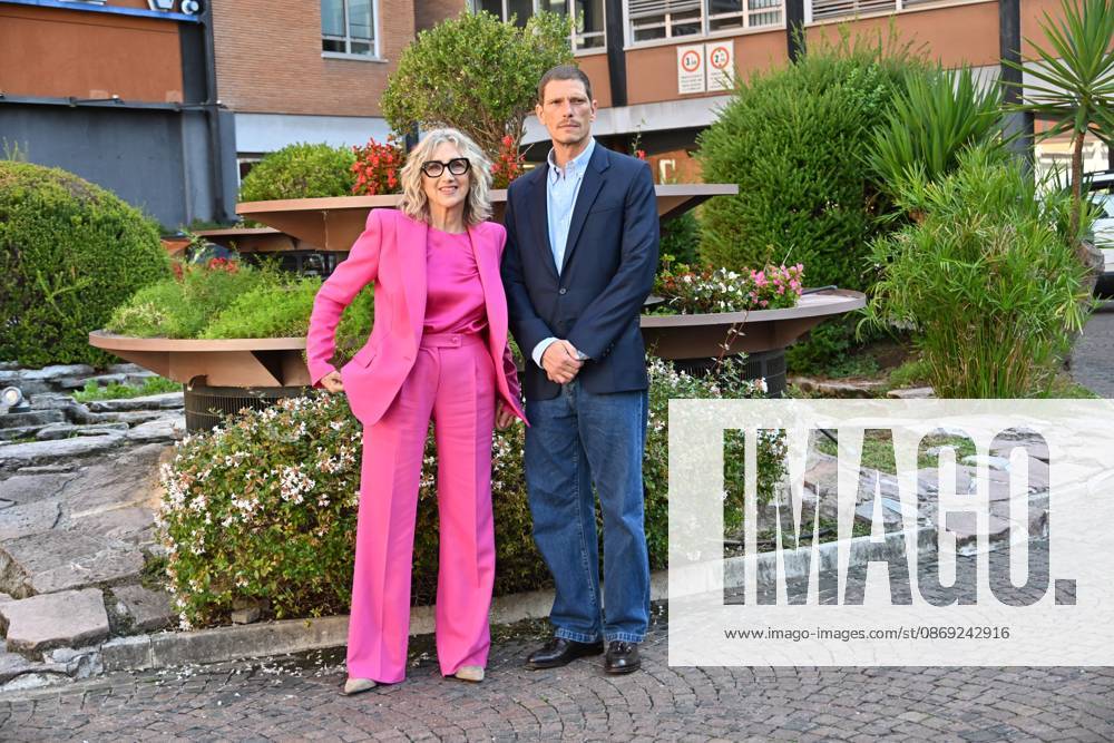 IPA89593286 - Rome: Rai Studios on Via Teulada. Photocall for the TV series Libera: The Case of Elena Palma. Pictured: Matteo Martari, Lunetta Savino
