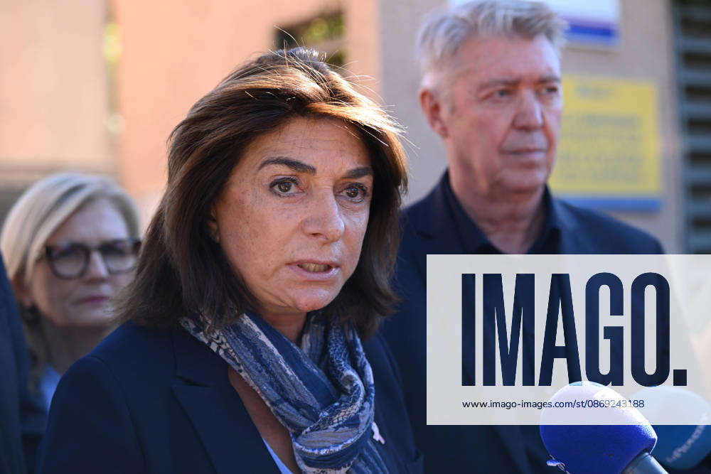 NEWS : Le principal d un college et une professeure blessàs par balle par un tir de fusil de chasse à Aubagne Martine Vassal, Prà sidente du Conseil dà partemental des Bouches-du-Rhà ne à Aubagne, le 12 octobre 2026. AubagneFrance