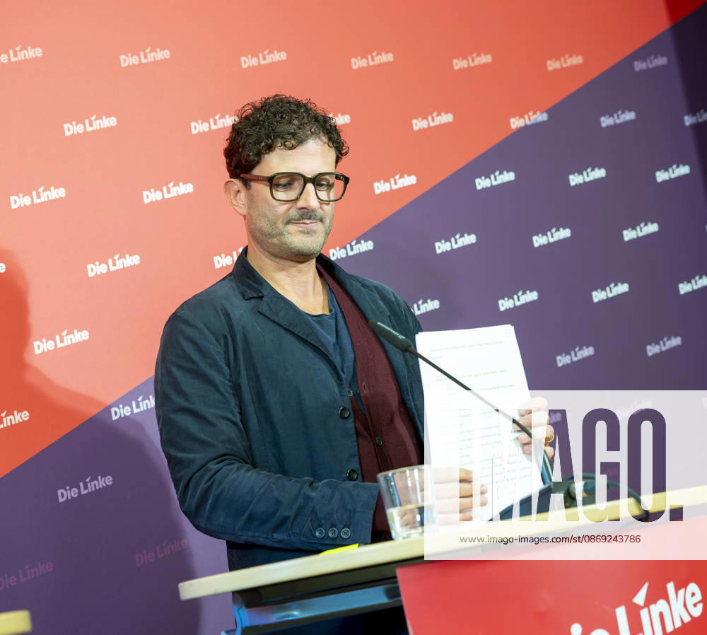 Luigi Pantisano EUR, Deutschland, Berlin, 12.10.2026: Pressekonferenz von Luigi Pantisano Vorsitzender der Partei Die Linke im Karl-Liebknecht-Haus zu aktuellen Themen.