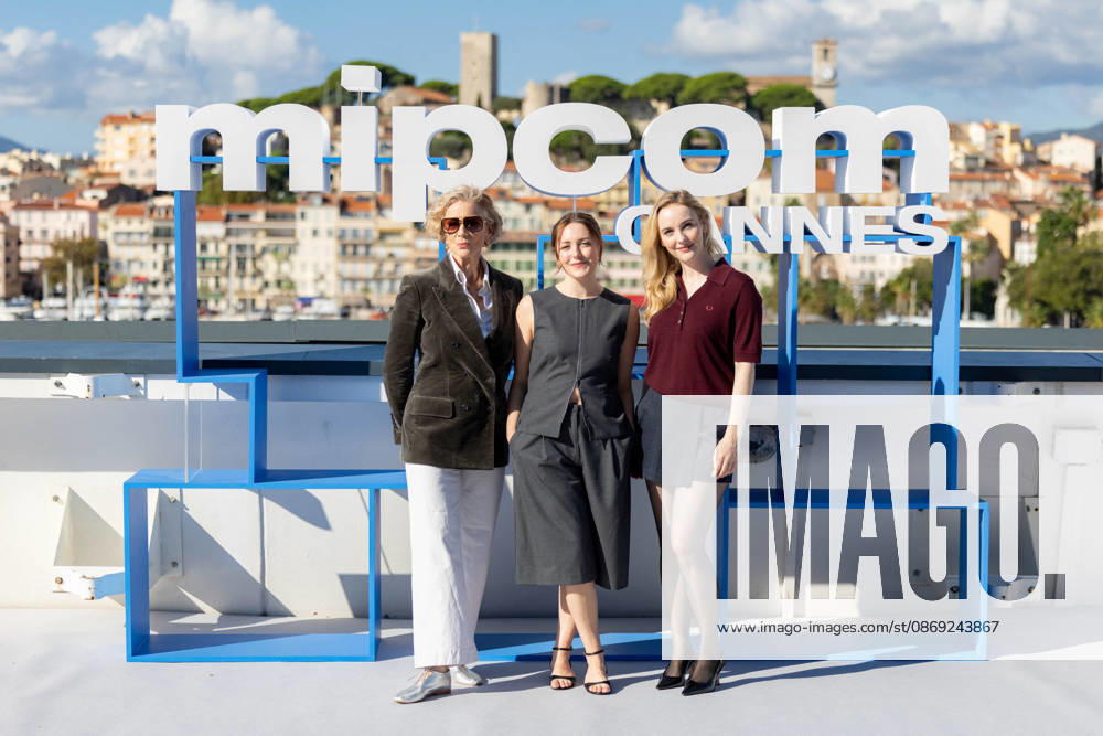 Cannes Mipcom - Honey Photocall Sally Woodward Gentle, Emma Moran and Ann Skelly attend the photocall of HONEY during Cannes Mipcom 2026 in Cannes, France on October 12, 2026. Photo by Shootpix ABACAPRESS.COM Cannes France