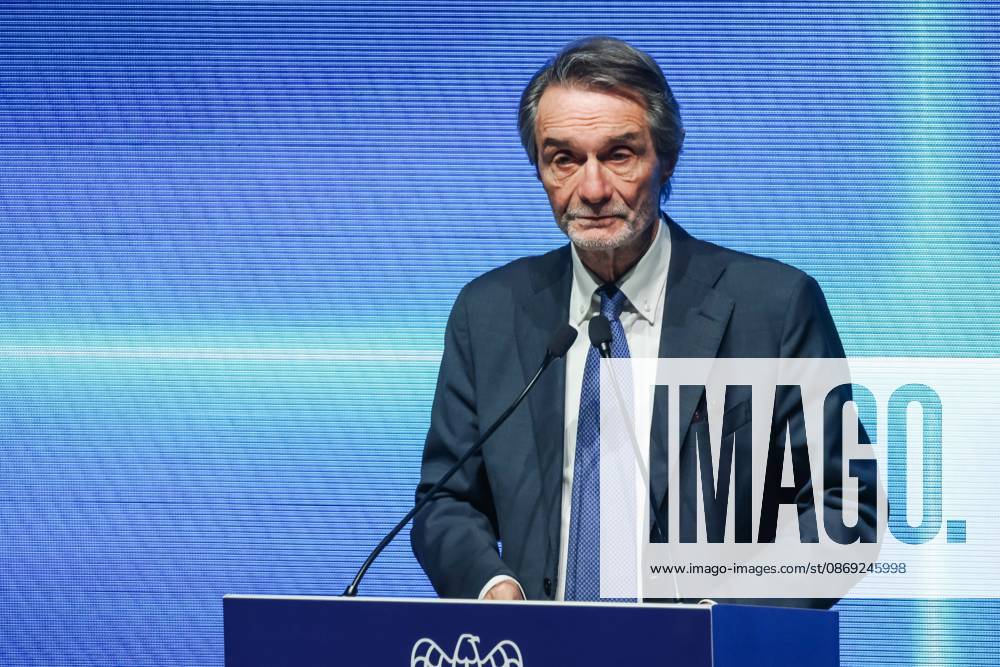IPA89596419 - Milan: Assolombarda s 2026 General Assembly at the Teatro Dal Verme. Pictured: Attilio Fontana (President of the Lombardy Region)