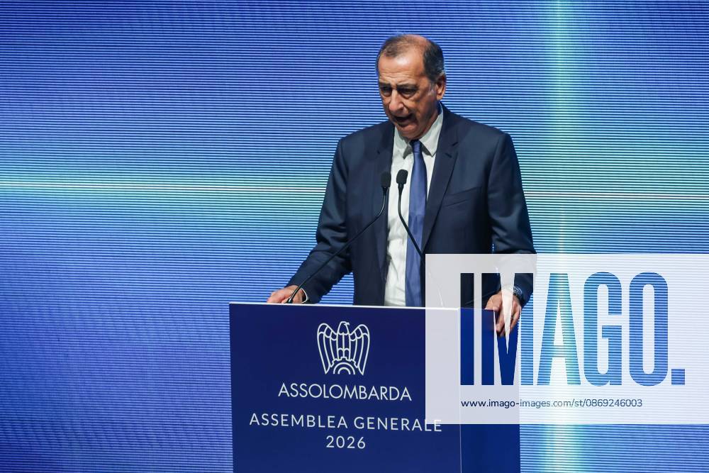 IPA89596429 - Milan: Assolombarda s 2026 General Assembly at the Teatro Dal Verme. Pictured: Giuseppe Sala (Mayor of Milan)