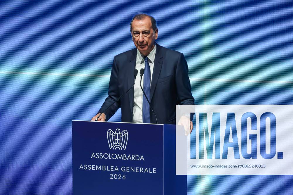 IPA89596443 - Milan: Assolombarda s 2026 General Assembly at the Teatro Dal Verme. Pictured: Giuseppe Sala (Mayor of Milan)
