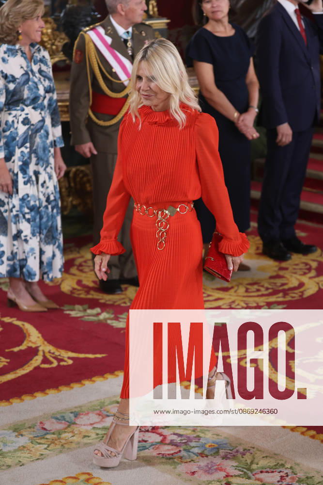 The King and Queen, the Princess of Asturias, and Infanta Sofía preside over the reception at the Royal Palace in celebration of National Day Eugenia Martínez de Irujo during the reception with the King and Queen, Princess Leonor, and Infanta Sofía on the occasion of National Day, at the Royal Palace, on October 12, 2026, in Madrid, Spain. The event is presided over by the King and Queen, the Princess of Asturias, and Infanta Sofía following the solemn ceremony honoring the national flag and the military parade held in Plaza de Cánovas del Castillo. The purpose of the National Day commemoration is to solemnly recall moments in our collective history that form part of our shared historical, cultural, and social heritage, recognized as such
