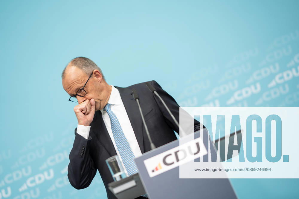 Bundeskanzler Friedrich Merz bei der Abschlusspressekonferenz;Präsidiumsklausurtagung der CDU Deutschlands in Berlin, Oktober 2026, Berlin Berlin Deutschland Konrad-Adenauer-Haus