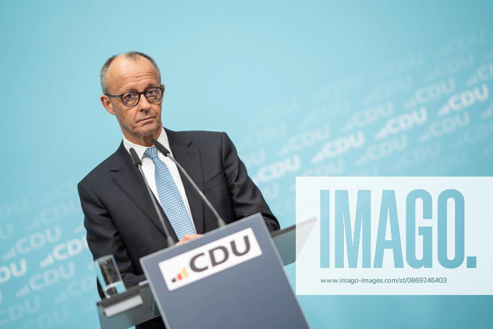 Bundeskanzler Friedrich Merz bei der Abschlusspressekonferenz;Präsidiumsklausurtagung der CDU Deutschlands in Berlin, Oktober 2026, Berlin Berlin Deutschland Konrad-Adenauer-Haus