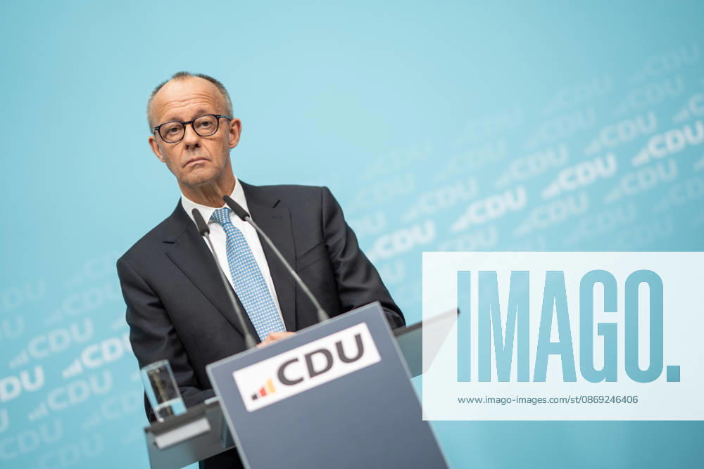 Bundeskanzler Friedrich Merz bei der Abschlusspressekonferenz;Präsidiumsklausurtagung der CDU Deutschlands in Berlin, Oktober 2026, Berlin Berlin Deutschland Konrad-Adenauer-Haus