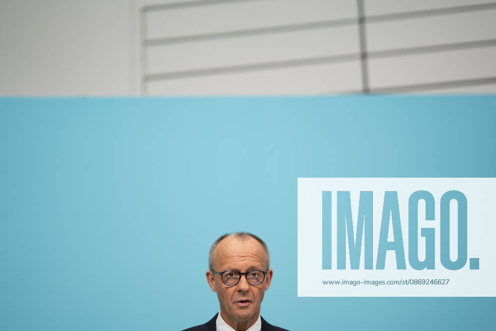 Bundeskanzler Friedrich Merz bei der Abschlusspressekonferenz;Präsidiumsklausurtagung der CDU Deutschlands in Berlin, Oktober 2026, Berlin Berlin Deutschland Konrad-Adenauer-Haus