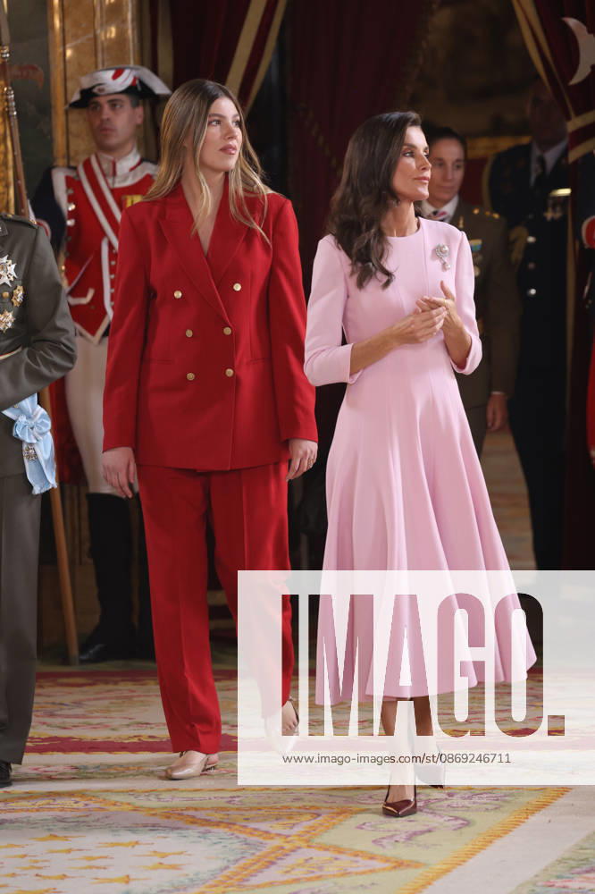 The King and Queen, the Princess of Asturias, and Infanta Sofía preside over the reception at the Royal Palace to mark National Day Infanta Sofía and Queen Letizia during the reception marking National Day at the Royal Palace on October 12, 2026, in Madrid, Spain. The event is presided over by the King and Queen, the Princess of Asturias, and Infanta Sofía following the solemn ceremony honoring the national flag and the military parade held in Plaza de Cánovas del Castillo. The commemoration of National Day aims to solemnly recall moments in our collective history that form part of our shared historical, cultural, and social heritage, recognized as such by the vast majority of citizens. HISPANIC DAY KING FELIPE QUEEN LETIZIA PRINCESS LEONO