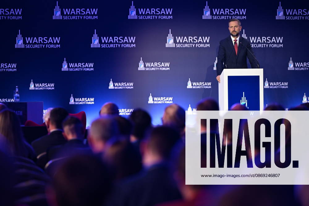 Warsaw Security Forum 2026 in Poland WARSAW, POLAND - OCTOBER 12: Deputy Prime Minister and Minister of National Defence of Poland Wladyslaw Kosiniak-Kamysz delivers a speech during a panel discussion titled How Can Europe Build the Military Power It Needs? on first day of the Warsaw Security Forum 2026 (WSF2026) in Warsaw, Poland on October 12, 2026. The NATO-sponsored session focused on strategic military investments and security infrastructure expansion within Europe. Artur Widak Anadolu Warsaw Poland. Editorial use only. Please get in touch for any other usage.