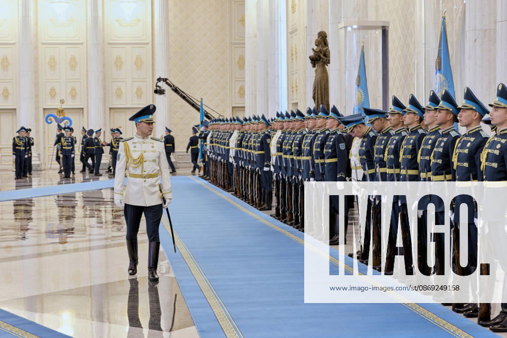 Belgian Royal Couple s State Visit to Central Asia - Day 2 - Kazakhstan Illustration during King Philippe of Belgium and Queen Mathilde attend an official welcome ceremony at the presidential palace in Astana, Kazakhstan on October 12, 2026, during the first day of their official visit, greeted by President Kassym-Jomart Tokayev. Photo by Olivier Polet ABACAPRESS.COM Astana Kazakhstan