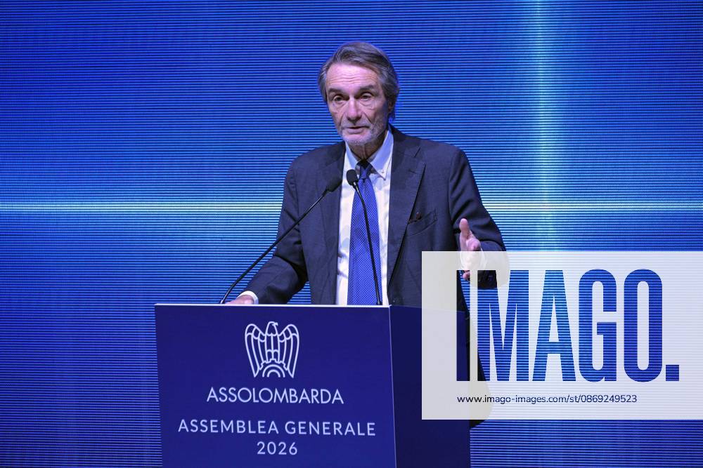 Foto Mario Romano IPP Milano 12 10 2026 Assolombarda Assemblea Generale 2026 nella foto Attilio Fontana, presidente Regione Lombardia Italy Photo Press - World Copyright Assolombarda Assemblea Generale