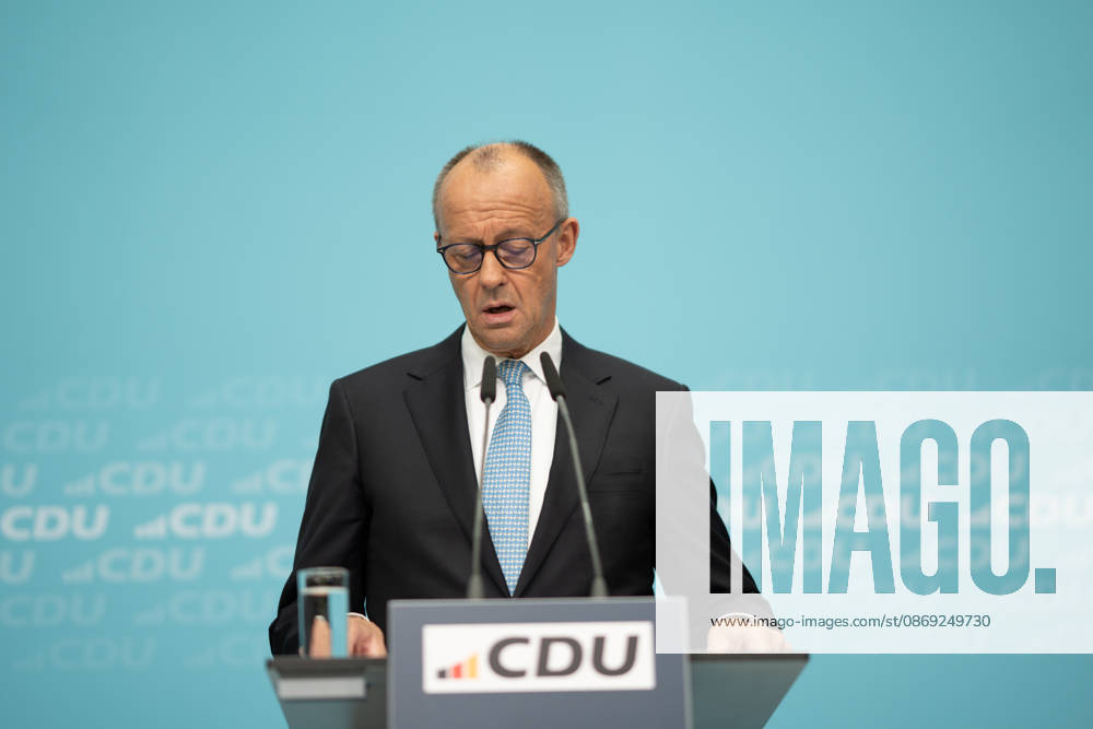 Bundeskanzler Friedrich Merz bei der Abschlusspressekonferenz;Präsidiumsklausurtagung der CDU Deutschlands in Berlin, Oktober 2026, Berlin Berlin Deutschland Konrad-Adenauer-Haus