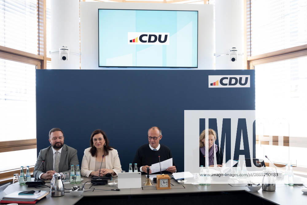 Berlin, Konrad-Adenauer-Haus, CDU Berlin, Konrad-Adenauer-Haus, CDU, Präsidiumsklausurtagung, Bundesvorstandssitzung, Friedrich Merz, Generalsekretärin, Franziska Hoppermann Berlin Berlin GER
