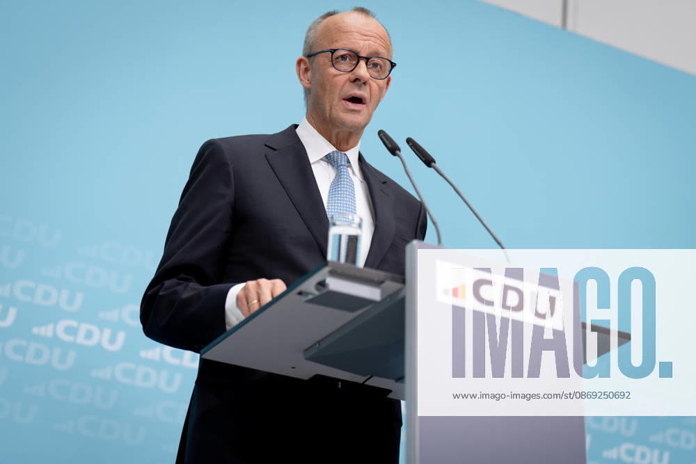 Berlin, Konrad-Adenauer-Haus, CDU Berlin, Konrad-Adenauer-Haus, CDU, Präsidiumsklausurtagung, Bundesvorstandssitzung, Friedrich Merz, Bundeskanzler Berlin Berlin GER