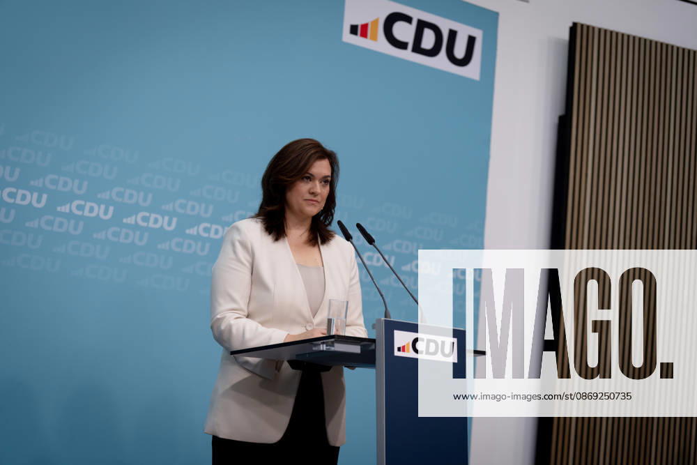 Berlin, Konrad-Adenauer-Haus, CDU Berlin, Konrad-Adenauer-Haus, CDU, Präsidiumsklausurtagung, Bundesvorstandssitzung, Friedrich Merz, Bundeskanzler, Generalsekretärin, CDU, Franziska Hoppermann Berlin Berlin GER