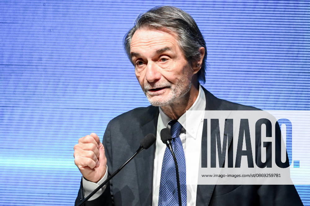 Attilio Fontana, President of the Lombardy Region, speaks at the Assolombarda 2026 General Assembly, Milan, October 12, 2026. Milan Italy - ZUMAa289 20261012_zia_a289_145