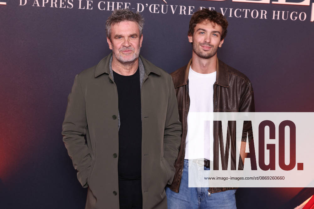 Les Miserables Premiere - Paris Hervé Mathoux and his son Paul Mathoux attend Les Miserables Premiere Premiere held at Palais des Congrès, in Paris, France, October 12, 2026. Photo by Jerome Domine ABACAPRESS.COM Paris France