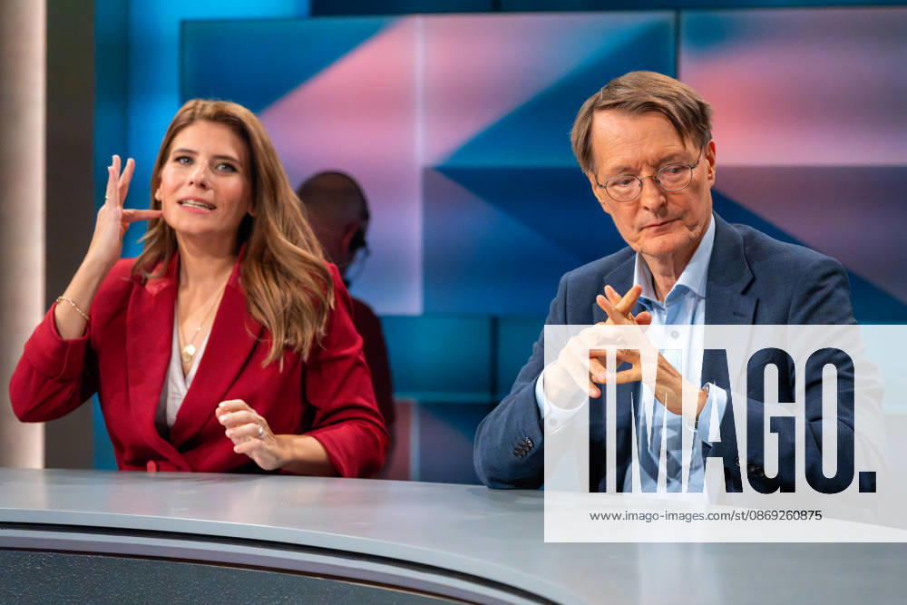 Hart aber Fair aus Köln am 12. Oktober 2026. Im Bild die Unternehmerin Sarna Röser (Zementrohr- und Betonwerke Karl Röser & Sohn GmbH) neben Karl Wilhelm Lauterbach, Mitglied des Bundestages, Gesundheitsökonom und Politiker, ehemaliger Bundesgesundheitsminister Bärbel Bas ist als Arbeitsministerin und SPD-Vorsitzende zurückgetreten. Wurde sie Unmenschlich behandelt? Die politische Mitte in Deutschland wird leer. CDU und SPD kämpfen um ihr Überleben. Die AfD greift in einzelnen Bundesländern nach der Macht. Die Klamroths Gäste diskutierten kontrovers über die Zukunft Deutschlands. Köln Nordrhein-Westfalen Deutschland