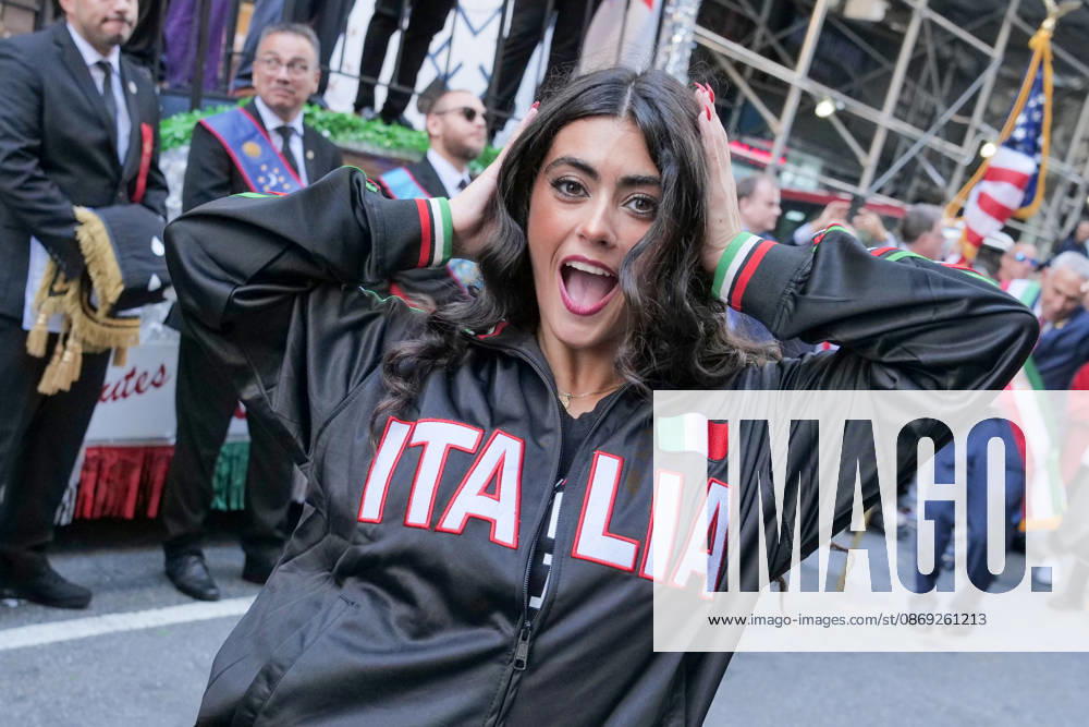Italian Pride at the 82nd annual Columbus Day Parade as it made its way up Fifth Avenue bringing the excitement and spirit of Italian American heritage to NYC. Floats, marching bands, italian music.and thousands of spectators celebrated the history, culture and.contributions of Italian Americans. New York USA - ZUMAh156 20261012_znp_h156_004