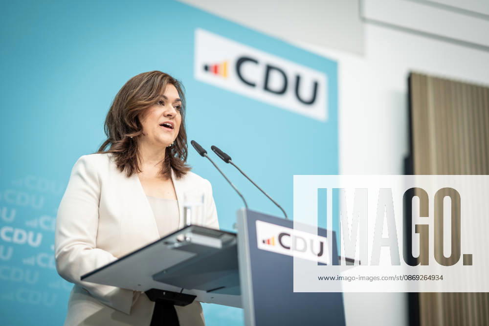 Franziska Hoppermann, CDU-Generalsekretärin, bei der Abschlusspressekonferenz;Präsidiumsklausurtagung der CDU Deutschlands in Berlin, Oktober 2026, Berlin Berlin Deutschland Konrad-Adenauer-Haus