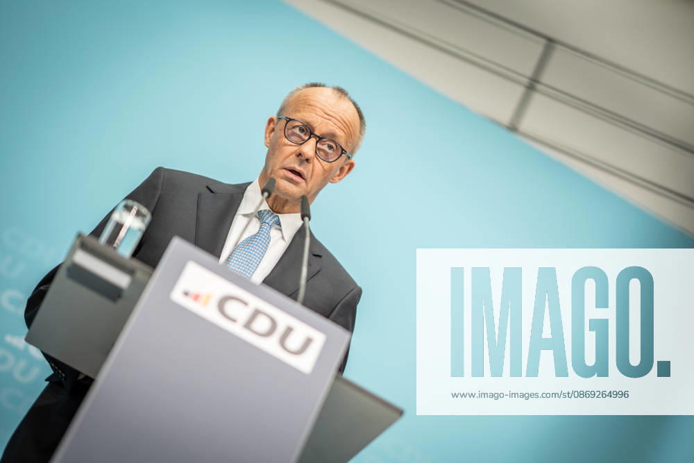 Bundeskanzler Friedrich Merz bei der Abschlusspressekonferenz;Präsidiumsklausurtagung der CDU Deutschlands in Berlin, Oktober 2026, Berlin Berlin Deutschland Konrad-Adenauer-Haus
