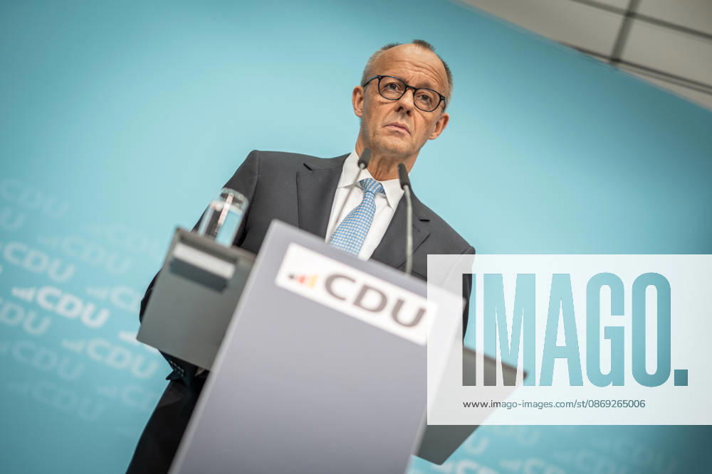 Bundeskanzler Friedrich Merz bei der Abschlusspressekonferenz;Präsidiumsklausurtagung der CDU Deutschlands in Berlin, Oktober 2026, Berlin Berlin Deutschland Konrad-Adenauer-Haus