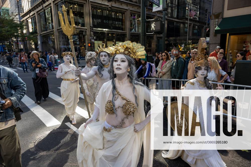 Actors from Il Risveglio degli Dei participate in.The annual Columbus Day Parade on Fifth Avenue on October 12, 2026 in New York City. New York United States - ZUMAs197 20261012_aaa_s197_655