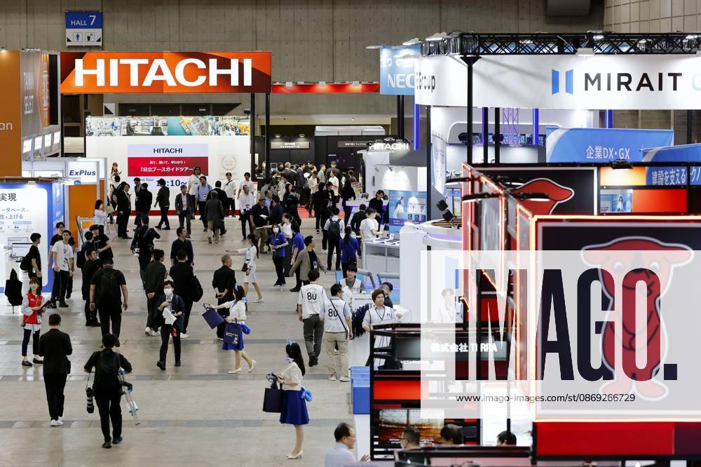 CEATEC electronics show People visit the Combined Exhibition of Advanced Technologies electronics show, known as CEATEC, at the Makuhari Messe convention center in the eastern Japan city of Chiba on Oct. 13, 2026, the opening day of the four-day event. A14AA0005630736P
