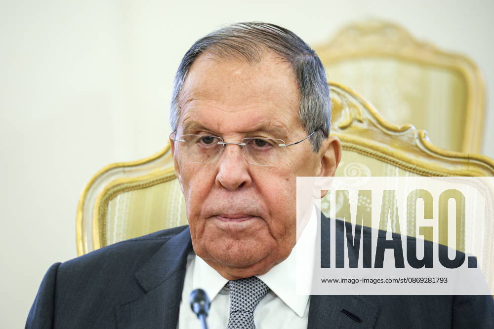 RUSSIA, MOSCOW - OCTOBER 13, 2026: Sergei Lavrov, Russia s Foreign Minister, attends a meeting with Kao Kim Hourn, Secretary General of the Association of Southeast Asian Nations (ASEAN), at the Reception House of the Foreign Ministry. Valery Sharifulin TASS 99229803