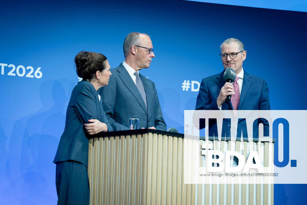Deutschen Arbeitgebertag, bcc, Berlin Congress Center Deutschen Arbeitgebertag, bcc, Berlin Congress Center, Rainer Dulger, Arbeitgeberpräsident Friedrich Merz, Bundeskanzler Dagmar Rosenfeld Berlin Berlin GER