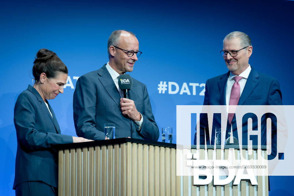 Deutschen Arbeitgebertag, bcc, Berlin Congress Center Deutschen Arbeitgebertag, bcc, Berlin Congress Center, Rainer Dulger, Arbeitgeberpräsident Friedrich Merz, Bundeskanzler Dagmar Rosenfeld Berlin Berlin GER