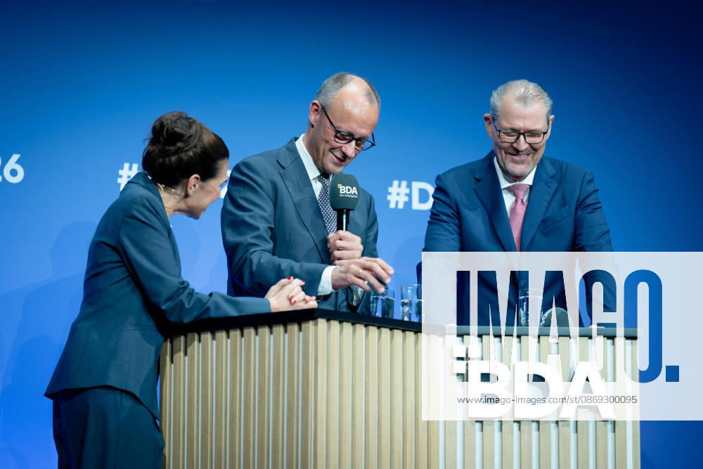 Deutschen Arbeitgebertag, bcc, Berlin Congress Center Deutschen Arbeitgebertag, bcc, Berlin Congress Center, Rainer Dulger, Arbeitgeberpräsident Friedrich Merz, Bundeskanzler Dagmar Rosenfeld Berlin Berlin GER