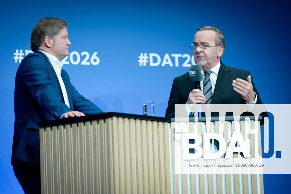 Deutschen Arbeitgebertag, bcc, Berlin Congress Center Deutschen Arbeitgebertag, bcc, Berlin Congress Center, Michael Bröcker, Boris Pistorius, Bundesverteidigungsminister Berlin Berlin GER