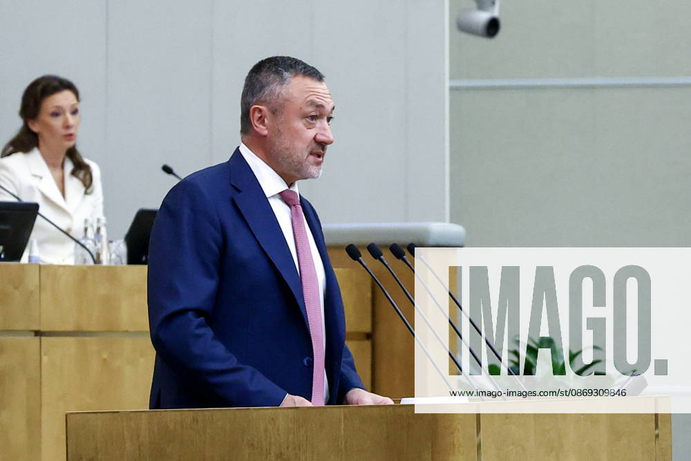 RUSSIA, MOSCOW - OCTOBER 13, 2026: Viktor Pinsky, Chairman of the Russian State Duma s Commission on Rules and Maintenance of Activity of the State Duma, addresses a plenary meeting of the Russian State Duma. Russian State Duma Press Office TASS 99238617