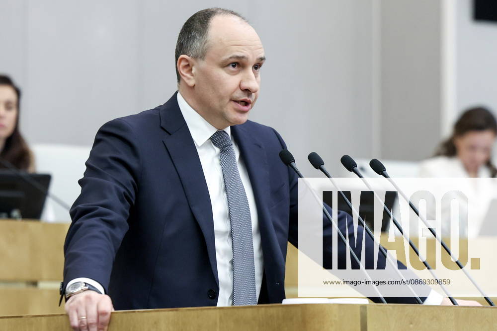 RUSSIA, MOSCOW - OCTOBER 13, 2026: Russian Accounts Chamber Chairman Boris Kovalchuk addresses a plenary meeting of the Russian State Duma. Russian State Duma Press Office TASS 99238619