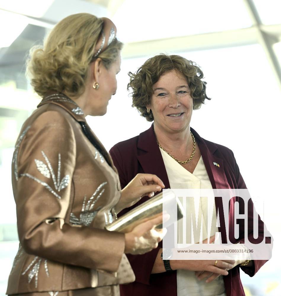 State Visit of King Philippe and Queen Mathilde to Kazakhstan (Day 3) ASTANA, KAZAKHSTAN - OCTOBER 13 : State Visit of King Philippe and Queen Mathilde to Kazakhstan (Day 3) - Visit of Alem.AI (International center for artificial intelligence). Presentation of the telescope of UGent to the CEO of Alem A.I. in the presence of Petra De Sutter and Kassym-Jomart Tokaïev (President of Kazakhstan) on October 13, 2026 in Astana, Kazakhstan, 13 10 2026 Astana Kazakhstan