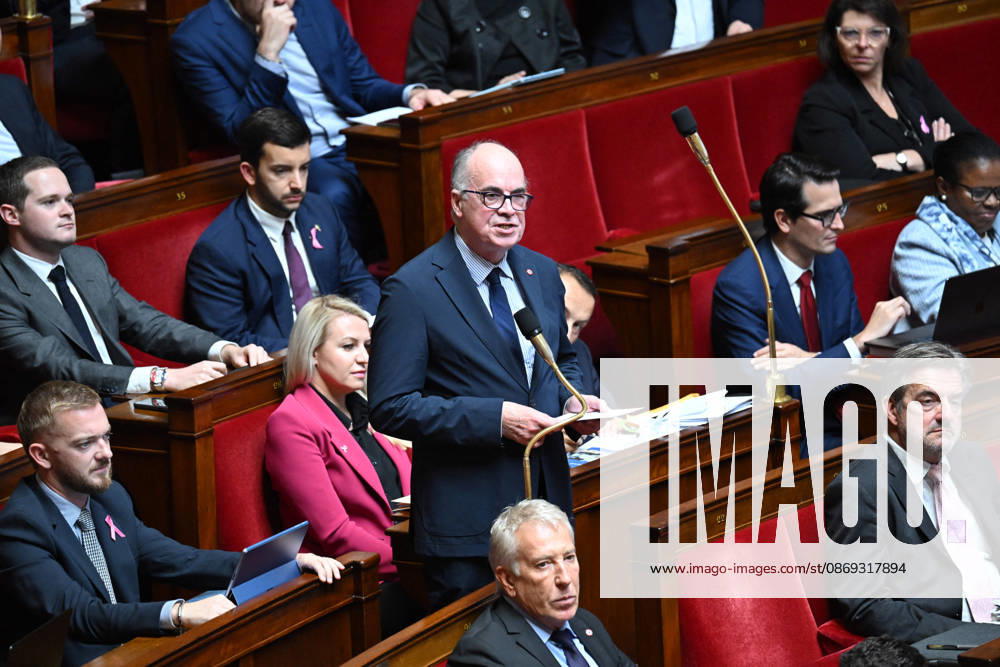 Session Of Questions To The Governement At The National Assembly - Paris French deputy Thierry Tesson during a session of questions to the government at the National Assembly, French Parliament in Paris, France on octobre 13, 2026. Photo by Tomas Stevens ABACAPRESS.COM Paris France