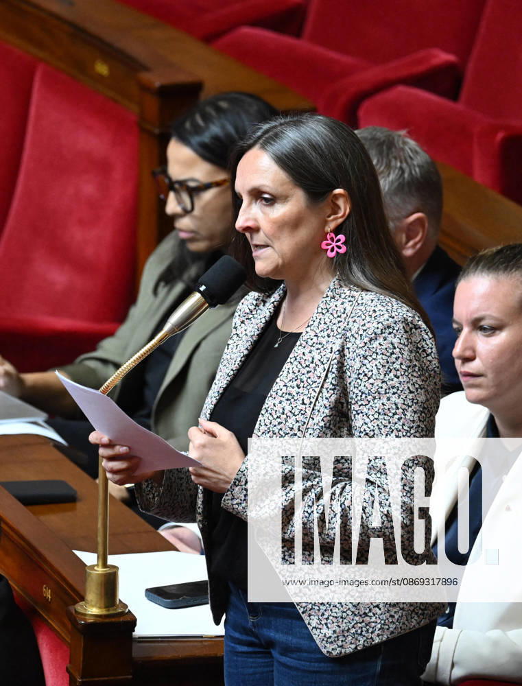 Session Of Questions To The Governement At The National Assembly - Paris French deputy Anne Stambach-Terrenoir during a session of questions to the government at the National Assembly, French Parliament in Paris, France on octobre 13, 2026. Photo by Tomas Stevens ABACAPRESS.COM Paris France