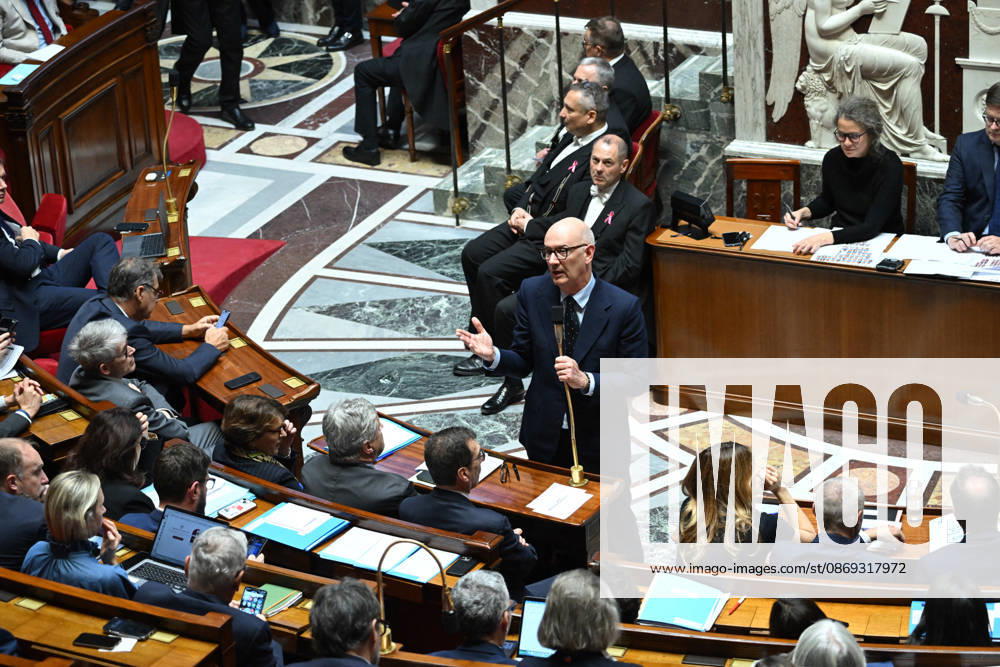 Session Of Questions To The Governement At The National Assembly - Paris French Minister of the Economy, Finance and Industrial, Energy and Digital Sovereignty Roland Lescure during a session of questions to the government at the National Assembly, French Parliament in Paris, France on octobre 13, 2026. Photo by Tomas Stevens ABACAPRESS.COM Paris France