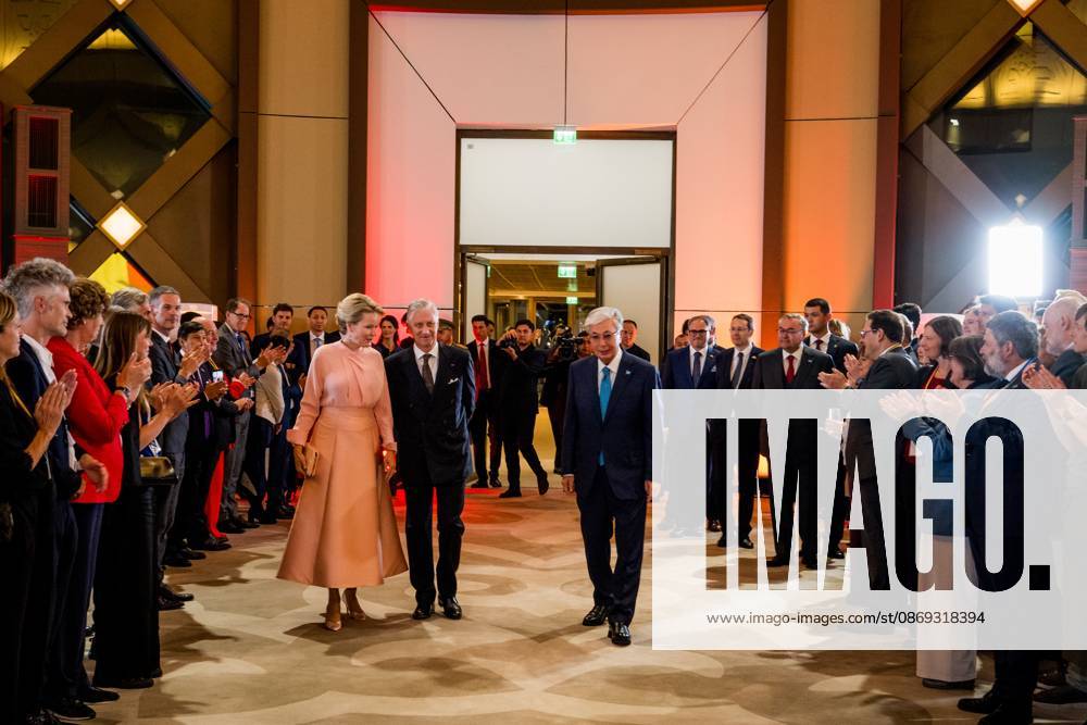 Queen Mathilde of Belgium; King Philippe - Filip of Belgium and Kazakhstan s President Kassym-Jomart Tokayev pictured during a evening Reception organised by the ambassador the official state visit of the Belgian King and Queen to Kazakhstan, on Tuesday 13 October 2026. The first State Visit of Belgium s royal couple in central Asia from 11 to 14 October 2026, aims to highlight bilateral cooperation in the economic, academic, and cultural fields. JASPERxJACOBS 189682259