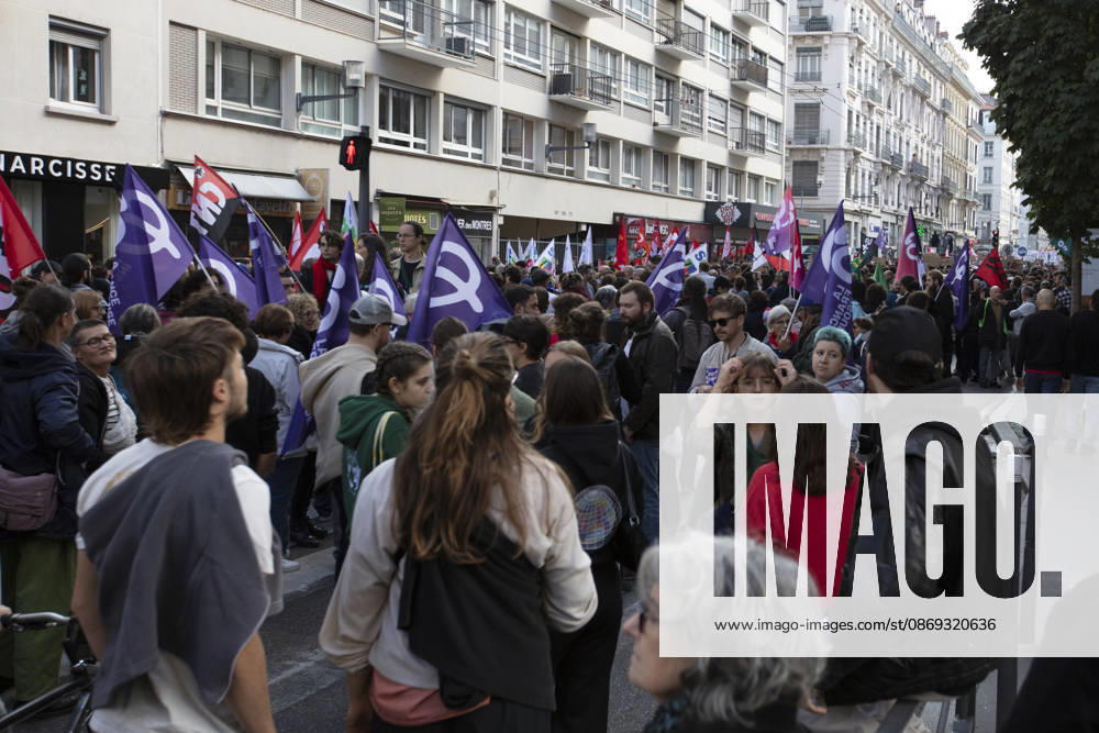 Student protest continues in Lyon LYON, FRANCE - OCTOBER 13: Students march during a demonstration over education funding in Lyon, France on October 13, 2026. Thousands of students and educational staff marched across the city as part of a nationwide day of strikes and school blockades demanding increased resources and structural reforms in national education. Laurent Vlad Anadolu Lyon France. Editorial use only. Please get in touch for any other usage.