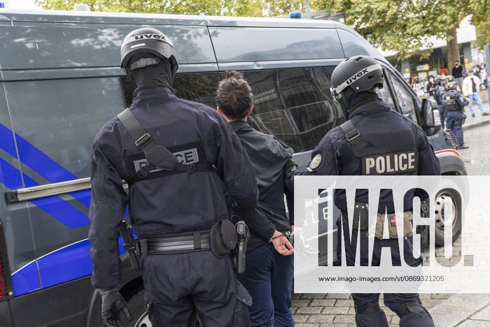 HIGH SCHOOL STUDENTS PROTEST IN RENNES PHOTOPQR OUEST FRANCE Mathieu Pattier Rennes October 13, 2026 High school students protest in Rennes on Tuesday, October 13, 2026, Act V of the high school protest movement. Approximately 8,000 people marched peacefully; at the end of the demonstration, law enforcement used water cannons and tear gas to disperse the crowd, and several arrests were made. PHOTO: MATHIEU PATTIER, OUEST FRANCE France Fires have broken out at several schools in France as students protest by blocking access to educational institutions nationwide over school funding and learning conditions. Rennes, France