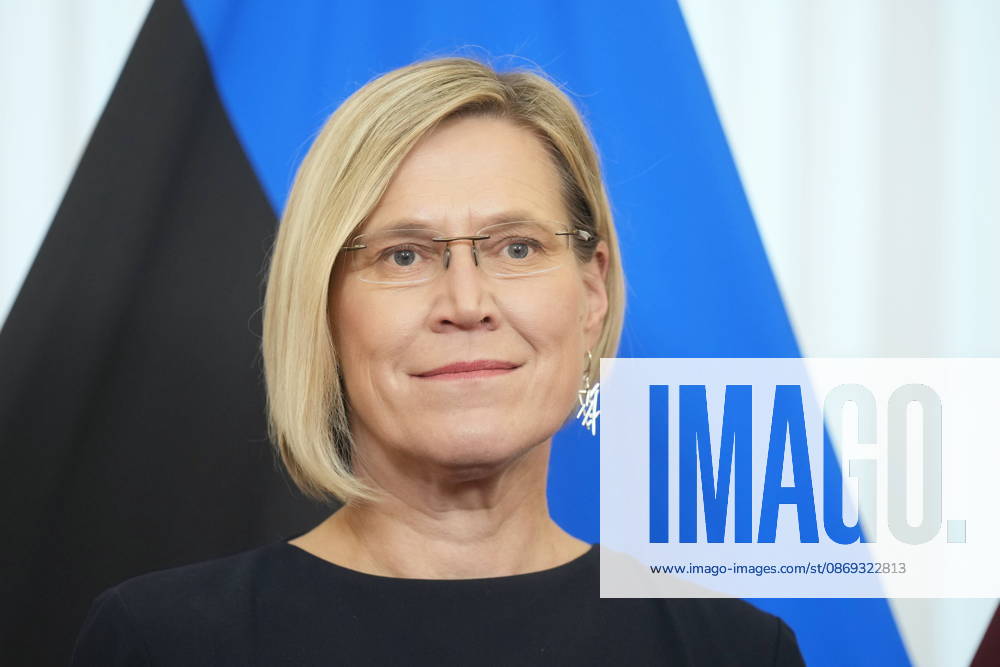 Estonian President ULLE MADISE pose media during her visit to Latvia Riga Latvia - ZUMAk193 20261013_zip_k193_019