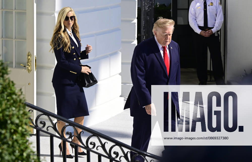 United States President Donald J Trump, followed by new White House Press Secretary Katie Zacharia, emerges from the Diplomatic Entrance as he departs for a campaign trip to Alaska, Nevada, Arizona and Montana from the South Lawn of the White House in Washington, DC, USA, on Tuesday, October 13, 2026 Washington USA - ZUMAs152 20261013_faa_s152_041